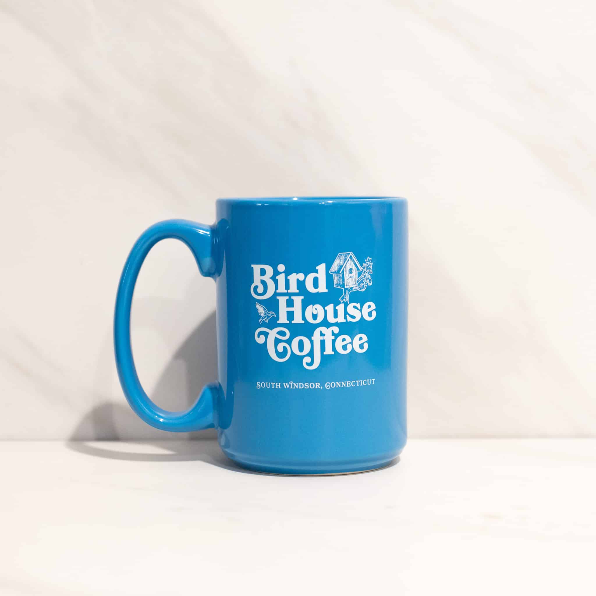 Blue Birdhouse Cup